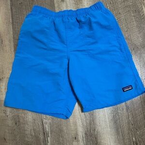 Patagonia Kids Bright Blue Swim Trunks